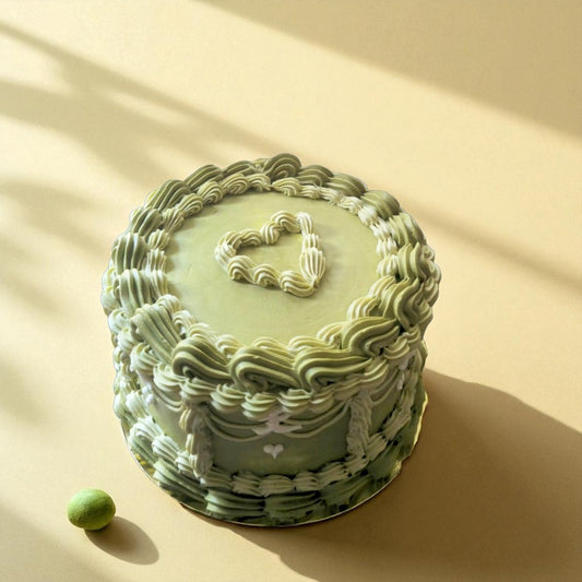 Vintage Theme Pistachio Cake