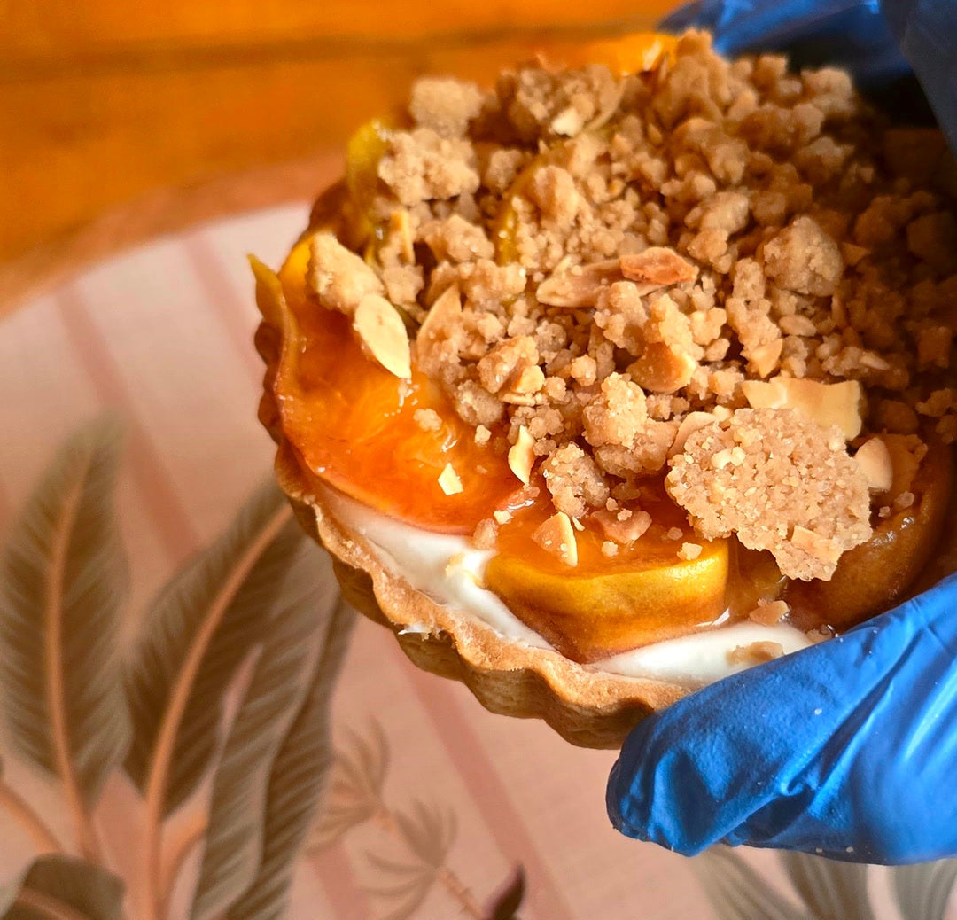 Apricot & Peach Crumble Tarts